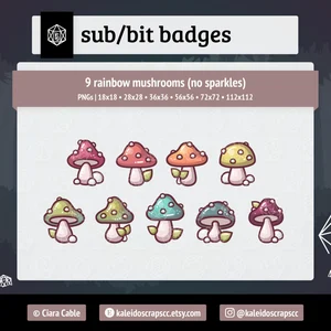 showcase of mushroom badges