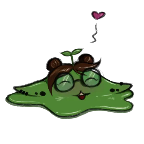 digital illustration of Broto as a lovely melted blob