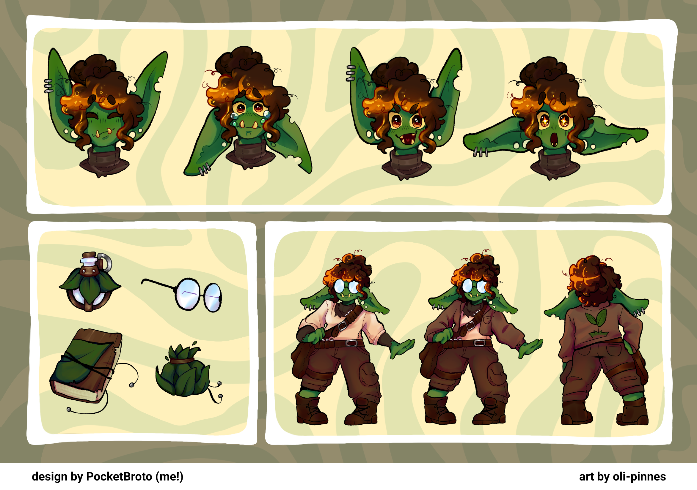 Reference sheet of the goblin